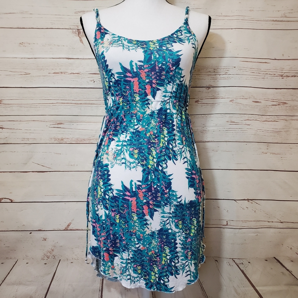 Hurley Tropical Print w/ Braided Straps Dress XS
